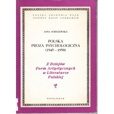 Polska proza psychologiczna : (1945-1950)